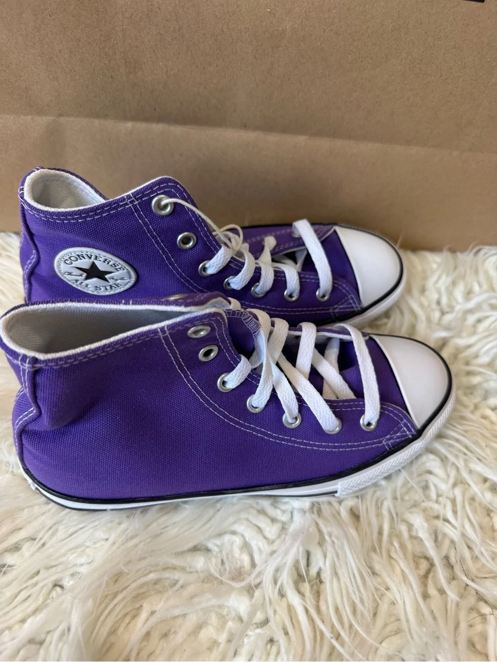 Converse Purple Low Top Canvas Sneakers